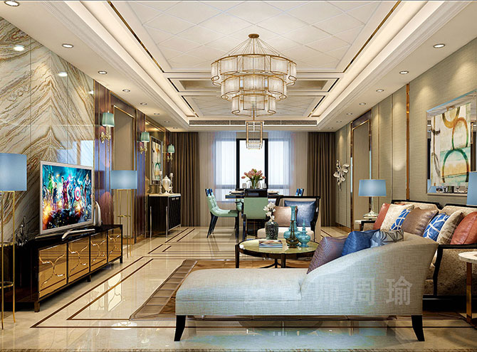 骚屄被日视频世纪江尚三室两厅168平装修设计效果欣赏